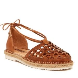 Pikolinos Cadamunt Leather Lace-up Espadrilles